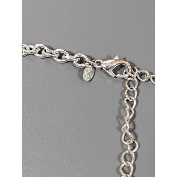 Premier Designs Silver Tone Oval Chain Link Statement Necklace 19" - Picture 8 of 10